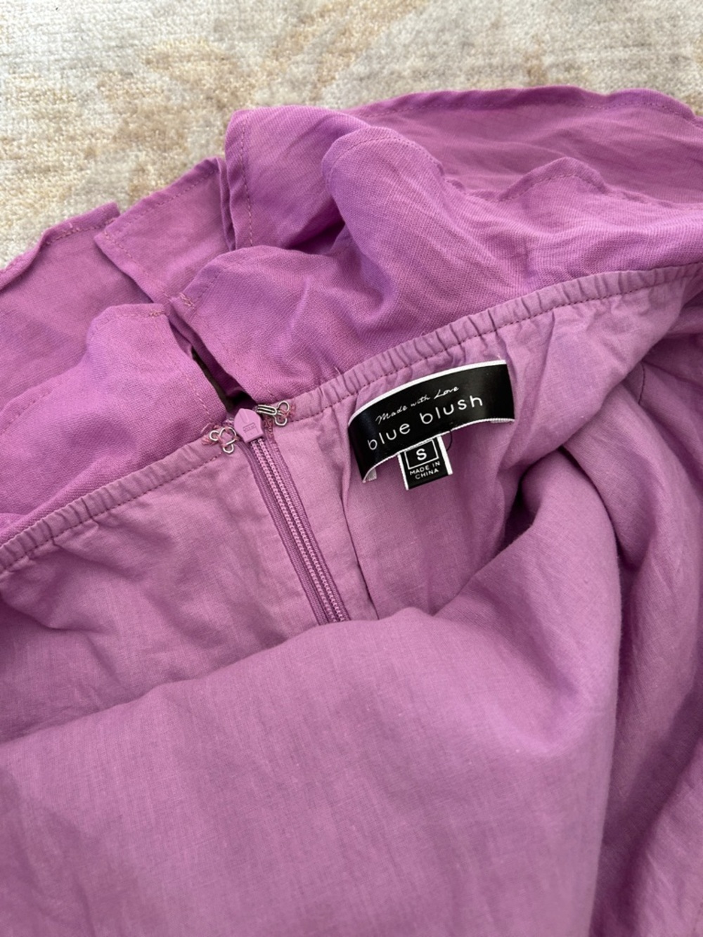 Purple Ruffle Strap Dress - Picture 2 of 3